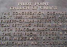 Photo of Historical Marker outside of the church building.